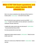 WGU C787 OA Exam questions and Answers Latest Update 2023 GRADED A&plus;