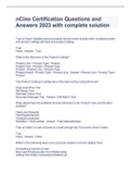 nCino Certification Questions and Answers 2023 with complete solution