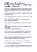 SMQT- Survey & Certification Background&lpar;Study group for passing the SMQT exam&rpar;2023