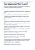 Arkansas cosmetology state board laws review verified 100&percnt; correct&excl;&excl;