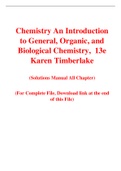 Chemistry An Introduction to General&comma; Organic&comma; and Biological Chemistry&comma;  13e Karen Timberlake &lpar;Solution Manual&rpar;
