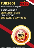 FUR2601 Assignment 2 (Answers) Semester 1 2023 Due: 5 May 2023 (Detailed and well researched solutions) 
