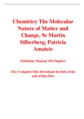 Chemistry The Molecular Nature of Matter and Change, 9e Martin Silberberg, Patricia Amateis (Solution Manual)
