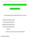 Health online starting from Healthy Family Relationships quiz &lpar;with answers&rpar;