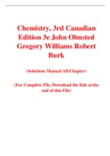 Chemistry, 3rd Canadian Edition John Olmsted Gregory Williams Robert Burk (Solution Manual)