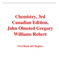 Chemistry, 3rd Canadian Edition, John Olmsted Gregory Williams Robert Burk (Test Bank)