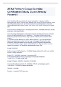AFAA Primary Group Exercise Certification Study Guide Already Passed&excl;&excl;