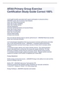 AFAA Primary Group Exercise Certification Study Guide Correct 100&percnt;
