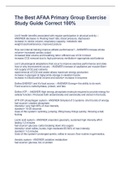 The Best AFAA Primary Group Exercise Study Guide Correct 100&percnt;
