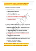 PHARMACOLOGY MSN571 Pharm midterm questions 2022&sol;2023 Q & AS LATEST DOWNLOAD GRADED A&plus;