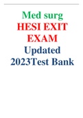 Med surg HESI EXIT EXAM Updated 2023Test Bank