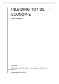 Economie - Samenvatting - Guido Erreygers
