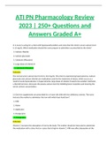 ATI PN Pharmacology Review 2023 | 250+ Questions and Answers Graded A+