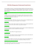 PMI Risk Management Professional Exam Review Completed with Answers