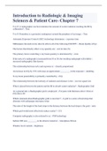 Introduction to Radiologic & Imaging Sciences & Patient Care- Chapter 7
