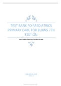 TEST BANK FOR BURNS PEDIATRIC PRIMARY CARE 7TH EDITION 2024 LATEST UPDATE BY DAWN LEE 