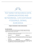Test bank for Business Data Communications and Networking 13th Edition FitzGerald&comma; Dennis&comma; Durcikova complete chapters