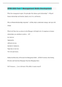DPM 3202 Test 1 Management Skills Development &vert; 50 Questions with 100&percnt; Correct Answers &vert; Verified &vert; Latest Update