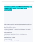 INTRODUCTION TO AMMUNITION &lpar;Cert&rpar;  &lpar;AMMO-45&rpar; 100&percnt; VERIFIED 2023  ANSWERS