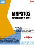 Summary MNP3702 Assignment 3 Answers)| Semester 1 2023 | Due: 20 April 2023 (Detailed and well researched solutions)