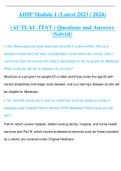 AHIP Module 1 (Latest 2023 / 2024) (ACTUAL TEST ) Questions and Answers  (Solved)