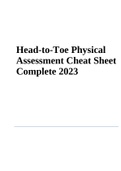 Head-to-Toe Physical Assessment Cheat Sheet Complete 2023