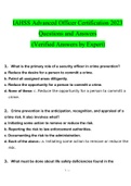 IAHSS Advanced Officer Certification 2023 Questions and Answers