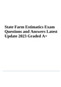 State Farm Estimatics Exam Questions and Answers Latest Update 2023 Graded 100%
