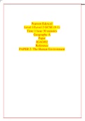 Pearson Edexcel  Level 1&sol;Level 2 GCSE &lpar;9-1&rpar; Time 1 hour 30 minutes Geography A Paper IGAO&sol;02 Reference PAPER 2&colon; The Human Environment Please check the examination details below before entering your candidate information Centre Number Candidate Number Pear