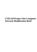 CYB-210 Project One Computer Network Modification Brief