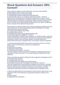 Shock Questions And Answers 100&percnt; Correct&excl;&excl;