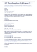 CFP Exam Questions And Answers&excl;&excl;