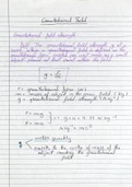 Physics OCR A Level 5.4 Gravitational Field (Handwritten)