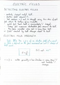 Physics OCR A Level 6.2 Electric Fields Notes (Handwritten)