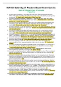 NUR 404 Maternity ATI Proctored Exam Review Qs & As