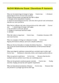 N6540 Midterm Exam &vert; Questions & Answers