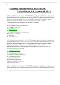 Certified Postanesthesia Nurse CPAN Exams Forms 1-4&comma; Answered&lowbar;2022&period;
