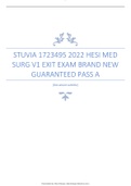 2022&Tab;HESI Med Surg V1 exit exam Brand New  Guaranteed Pass A&plus; 