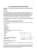 Unit 2 Aim C - Undertake chromatographic techniques to identify components in mixtures