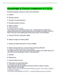 Knowledge & Clinical Judgement ATI Exam 50&sol;50 &lpar;Answered&rpar;