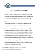 NR505NP PICOT Question Worksheet Spring 2023