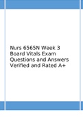 Nurs 6565N Week 3 Board Vitals Exam Questions and Answers Verified and Rated A+