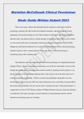 Mariellen McCullough Clinical Psychology Study Guide Written 0nApril 2023