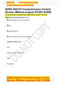 NURS 2941&Tab;ATI Comprehensive Content  Review- MEdical surgical STUDY GUIDE