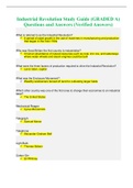 Industrial Revolution Study Guide &lpar;GRADED A&rpar; Questions and Answers