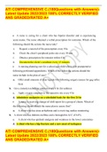 ATI COMPREHENSIVE C&period;&lpar;180Questions with Answers&rpar;-Latest Update 2022&sol;2023 100&percnt; CORRECTLY VERIFIED ANS GRADED&sol;RATED A&plus;