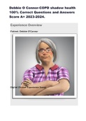 Debbie O Connor-COPD shadow health 100&percnt; Correct Questions and Answers Score A&plus; 2023-2024&period;