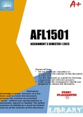 AFL1501 ASSIGNMENT 3 SEMESTER 1 2023