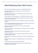 NHA Phlebotomy Exam 100&percnt; Correct