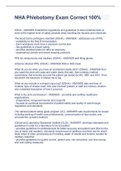NHA Phlebotomy Exam Correct 100&percnt;